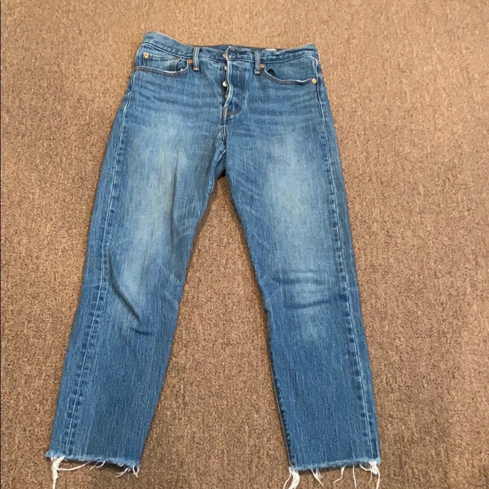 Levi’s “Wedgie Fit” High Waisted, Cropped Jeans